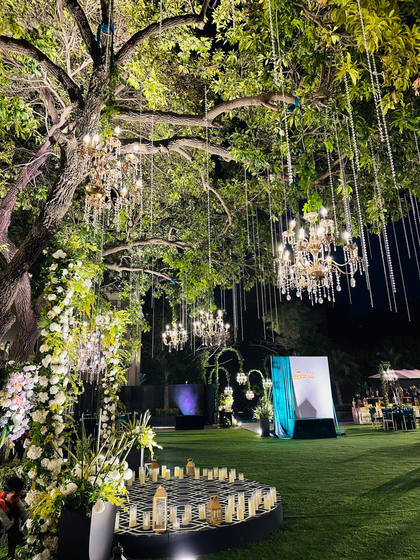 Ceiling and Floral detail — Reception decor — Jaya x Nikunj
